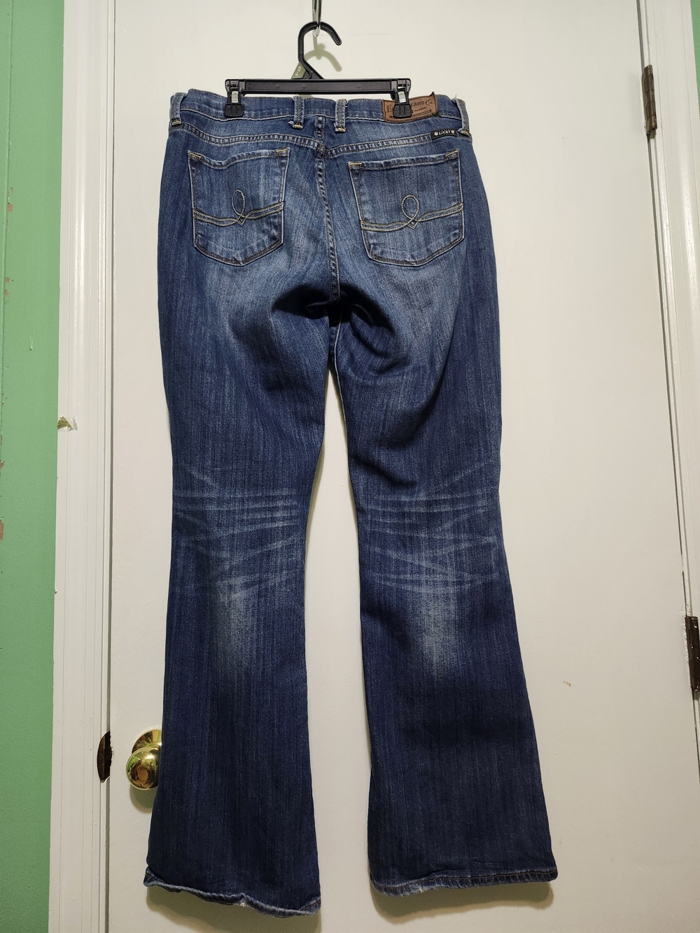 Lucky Brand Blue Denim Flare Jeans Sofia Boot - Picture 5 of 9